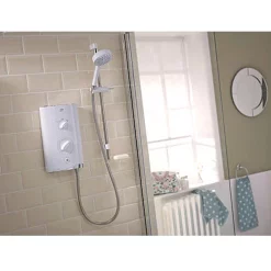 Mira Sh Mira - Sport 9.8kw Thermostatic Electric Shower - White & Chrome -Aqualisa Shop 1.1746.005 d1