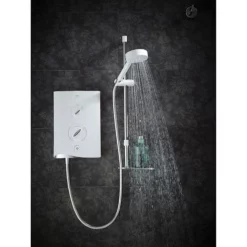 Mira Sh Mira - Sport Multi-fit 9.8kw Electric Shower - White & Chrome -Aqualisa Shop 1.1746.009 d2