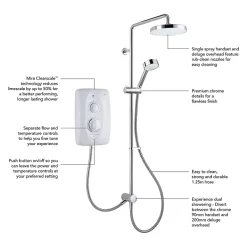 Mira Sh Mira Jump Dual 9.5 KW Electric Shower - White