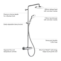 Mira Sh Mira Coda Pro ERD Thermostatic Bar Shower Mixer - Chrome -Aqualisa Shop 1.1836.006 d1nnn