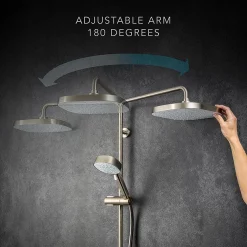 Mira Sh Mira Opero Dual Brushed Nickel Thermostatic Mixer Shower -Aqualisa Shop 1.1944.005 d4