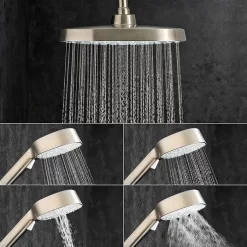 Mira Sh Mira Opero Dual Brushed Nickel Thermostatic Mixer Shower