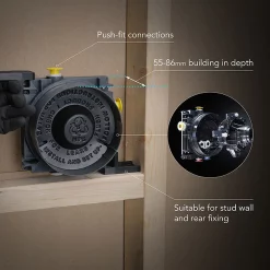 Mira Sh Mira Evoco Triple Outlet Matt Black Thermostatic Mixer Shower With Bathfill -Aqualisa Shop 1.1967.010 d4