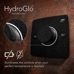 Mira Sh Mira Evoco Triple Outlet Matt Black Thermostatic Mixer Shower With Bathfill -Aqualisa Shop 1.1967.010 d5