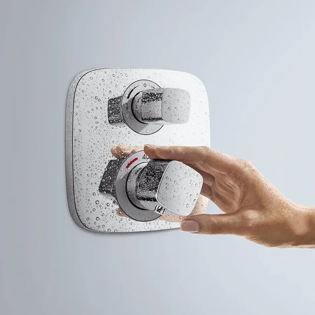 Hansgrohe Ecostat E Thermostat 2 Function Concealed Finish Set 3 Hansgrohe Ecostat E Thermostat 2 Function Concealed Finish Set