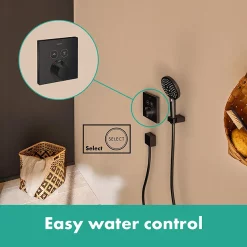 Hansgrohe ShowerSelect Thermostatic Mixer For Concealed Installation For 2 Outlets - Matt Black -Aqualisa Shop 15763670 d3