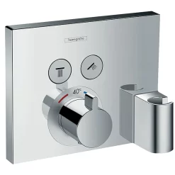 Hansgrohe ShowerSelect Thermostatic Mixer For Concealed Installation For 2 Outlets With Hose Connection And Shower Holder -Aqualisa Shop 15765000 l