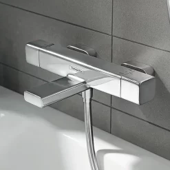 Hansgrohe Ecostat E Thermostatic Exposed Bath Shower Mixer -Aqualisa Shop 15774000 d1