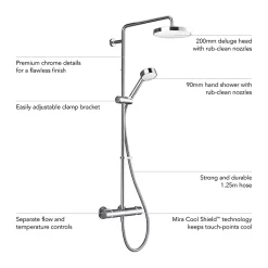 Mira Sh Mira Relate ERD Thermostatic Shower Mixer - Chrome -Aqualisa Shop 2.1878.002 d1nnn