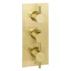 Just Taps Plu JTP Vos Brushed Brass Triple Outlet Thermostatic Concealed Shower Valve Vertical -Aqualisa Shop 23690abbr l 1