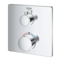 Grohe Grohtherm 1-Outlet Thermostatic Shower Mixer Trim With Shut-Off Valve -Aqualisa Shop 24078000 d2