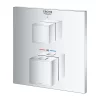 Grohe Grohtherm Cube 1-Outlet Thermostatic Shower Mixer Trim With Shut-Off Valve