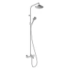 Hansgrohe Vernis Blend EcoSmart Showerpipe 200 Thermostatic Bath Shower Mixer - Chrome -Aqualisa Shop 26079000 l