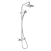 Hansgrohe Vernis Shape EcoSmart Showerpipe 230 Thermostatic Shower Mixer - Chrome -Aqualisa Shop 26097000.aii