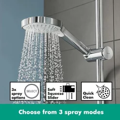 Hansgrohe Croma E Showerpipe 280 Thermostatic Bath Shower Mixer -Aqualisa Shop 27687000 d2