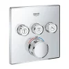Grohe Grohtherm SmartControl Thermostat Square 3 Outlet Concealed Mixer Trim -Aqualisa Shop 29126000 l