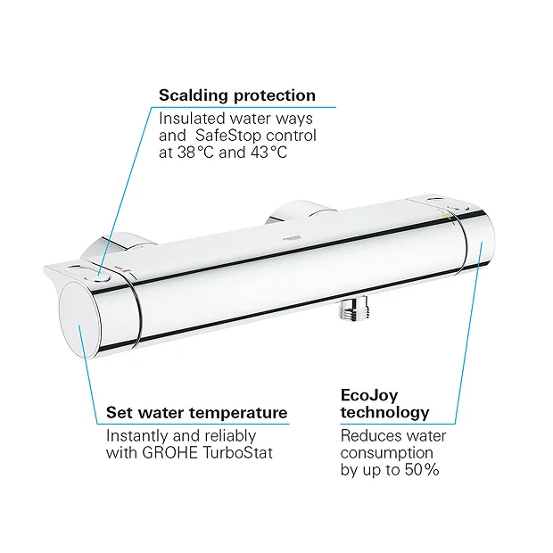 Grohe Grohtherm 2000 Thermostatic Shower Mixer 5 Grohe Grohtherm 2000 Thermostatic Shower Mixer - Image 3