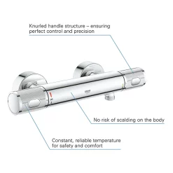 Grohe Precision Feel Thermostatic Shower Mixer 1/2" -Aqualisa Shop 34790000 d1