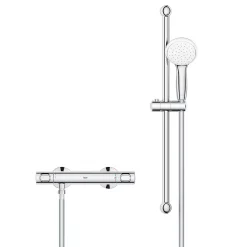 Grohe Precision Flow Thermostatic Shower Mixer 1/2" With Shower Set For Low Pressure 7 Grohe Precision Flow Thermostatic Shower Mixer 1/2" With Shower Set For Low Pressure -Aqualisa Shop 34807000 d1