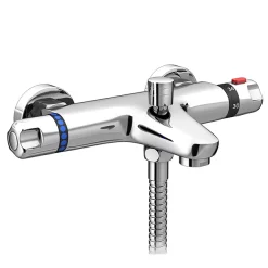 Victorian Plumbing Apollo Wall Mounted Thermostatic Bath Shower Mixer + Slider Rail Kit -Aqualisa Shop 4bsmtsk1 d1