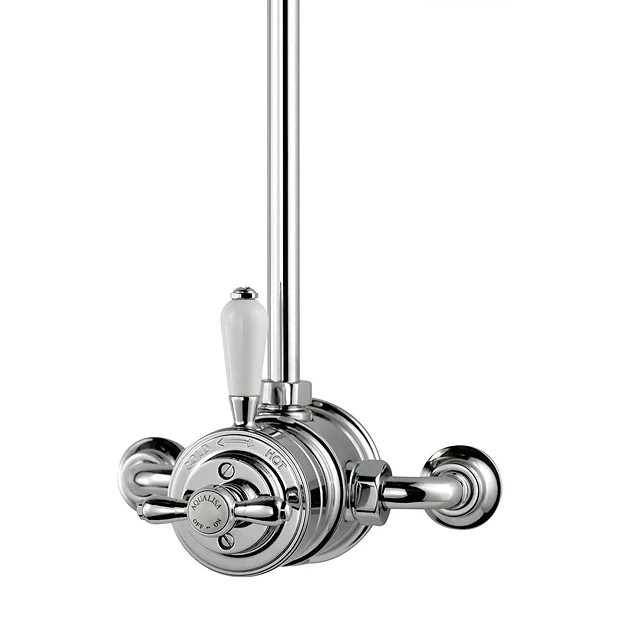 Aqualisa - Aquatique Thermo Exposed Thermostatic Valve With 5" Drencher Head & Riser Rail - Chrome 5 Aqualisa - Aquatique Thermo Exposed Thermostatic Valve With 5" Drencher Head & Riser Rail - Chrome - Image 3