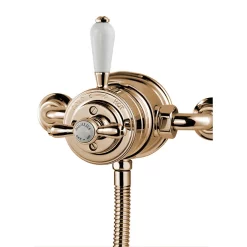 Aqualisa - Aquatique Thermo Exposed Thermostatic Valve With Slide Rail Kit - Gold -Aqualisa Shop 500.10.04561.04 d1