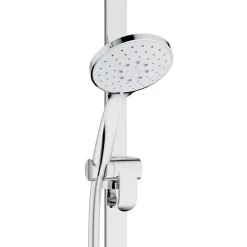 Keuco Ixmo Round Thermostatic Shower System With Head + Slide Rail Kit - Chrome -Aqualisa Shop 59605010001 d2