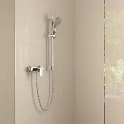 Hansgrohe Vernis Blend Exposed Single Lever Shower Mixer - Chrome -Aqualisa Shop 71640000ai1