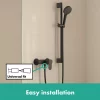 Hansgrohe Vernis Blend Exposed Single Lever Shower Mixer - Matt Black 2 Hansgrohe Vernis Blend Exposed Single Lever Shower Mixer - Matt Black -Aqualisa Shop 71640670ai2