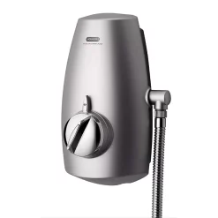 Aqualisa - Aquastream Thermo Power Shower With Adjustable Head - Satin Chrome -Aqualisa Shop 813.40.01 d1