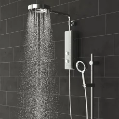 AQUAS Sh AQUAS AquaMax Flex Manual X-Jet 9.5KW White Electric Shower -Aqualisa Shop a000267 d4