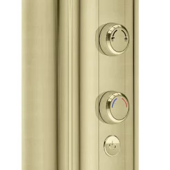 AQUAS Sh AQUAS AquaMax Flex Manual Smart 9.5KW Brushed Brass Electric Shower -Aqualisa Shop a000524 d1