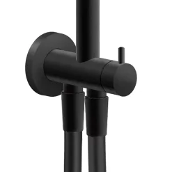 AQUAS Sh AQUAS Aquamax Pro With Column Manual 9.5kw Matt Black Electric Shower -Aqualisa Shop a000530 d4