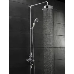 Hudson Reed Triple Exposed Thermostatic Shower Valve W/ Luxury Rigid Riser Kit