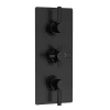 Hudson Reed Tec Pura Plus Concealed Thermostatic Triple Shower Valve With Diverter - Matt Black -Aqualisa Shop a4023l1