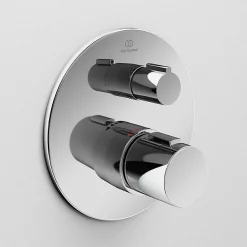 Ideal Standard Ceratherm T100 Chrome Built-In Thermostatic 1 Outlet Round Shower Mixer + Easybox