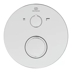 Ideal Standard Ceratherm T100 Chrome Built-In Thermostatic 2 Outlet Round Shower Mixer + Easybox -Aqualisa Shop a5814aaa1000nu d1