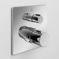 Ideal Standard Ceratherm C100 Chrome Built-In Thermostatic 1 Outlet Square Shower Mixer + Easybox -Aqualisa Shop a6956aaa1000nu d2