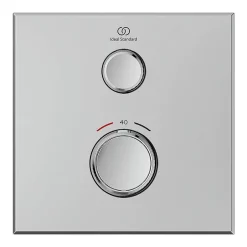 Ideal Standard Ceratherm Navigo Chrome Built-In Thermostatic 1 Outlet Square Shower Mixer + Easybox -Aqualisa Shop a7301aaa1000nu d1