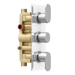 Victorian Plumbing Amos Concealed Thermostatic Triple Shower Valve