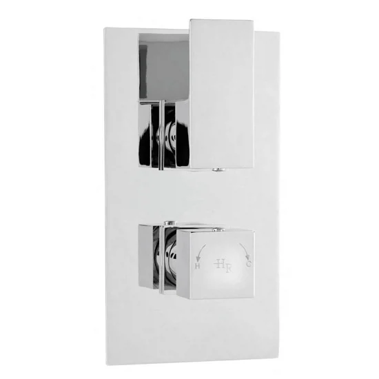 Hudson Reed Art Twin Concealed Thermostatic Shower Valve W/ Rectangular Slider Rail Kit 3 Hudson Reed Art Twin Concealed Thermostatic Shower Valve W/ Rectangular Slider Rail Kit
