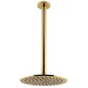Arezzo Brushed Brass Concealed Individual Stop Tap + Thermostatic Control Valve With Ceiling Mounted Shower Head -Aqualisa Shop arzbisvpk1 detail4