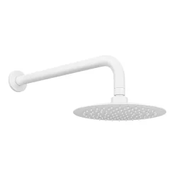 Arezzo Matt White Concealed Individual Stop Tap + Thermostatic Control Valve With Wall Mounted Shower Head -Aqualisa Shop arzwisvpk3d2