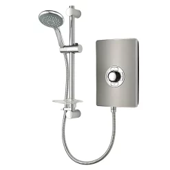 Triton - Aspirante 9.5kw Electric Shower - Brushed Steel -Aqualisa Shop asp08brstla1