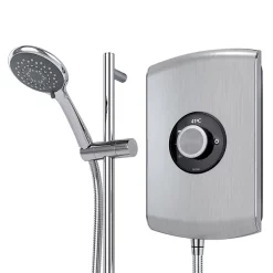 Triton Amore 8.5kW Electric Shower - Brushed Steel -Aqualisa Shop aspamo8brstl d3 1