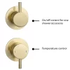 Arezzo Brushed Brass Concealed Individual Stop Tap + Thermostatic Control Shower Valve -Aqualisa Shop azbb36 nd6