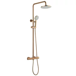 Arezzo Round Thermostatic Shower - Brushed Bronze 8 Arezzo Round Thermostatic Shower - Brushed Bronze -Aqualisa Shop azbrzrd3d1