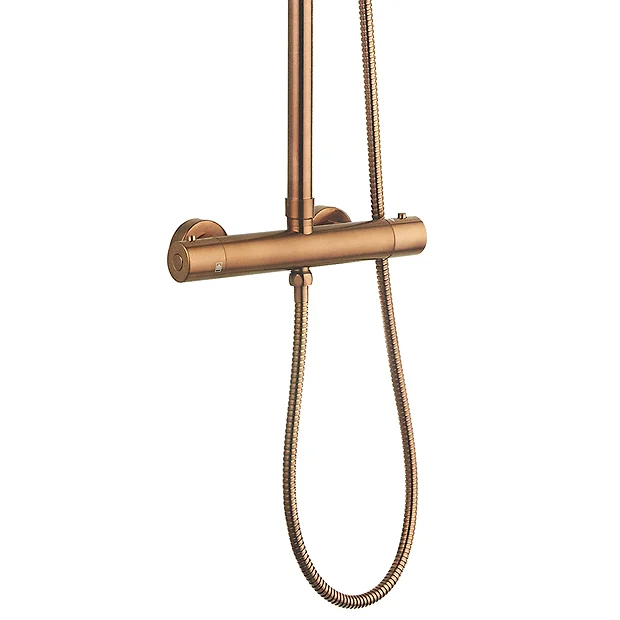 Arezzo Round Thermostatic Shower - Brushed Bronze 3 Arezzo Round Thermostatic Shower - Brushed Bronze