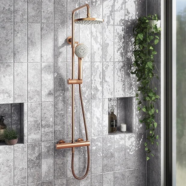 Arezzo Round Thermostatic Shower - Brushed Bronze 4 Arezzo Round Thermostatic Shower - Brushed Bronze - Image 2