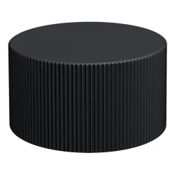 Arezzo Fluted Round Modern Triple Concealed Shower Valve - Matt Black